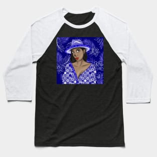 panama wonderful woman muse in talavera style in summer arts Baseball T-Shirt